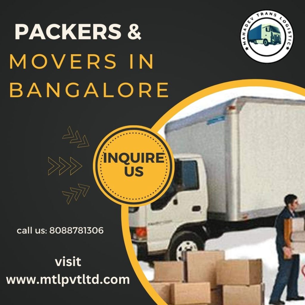 packers and movers services in Bangalore